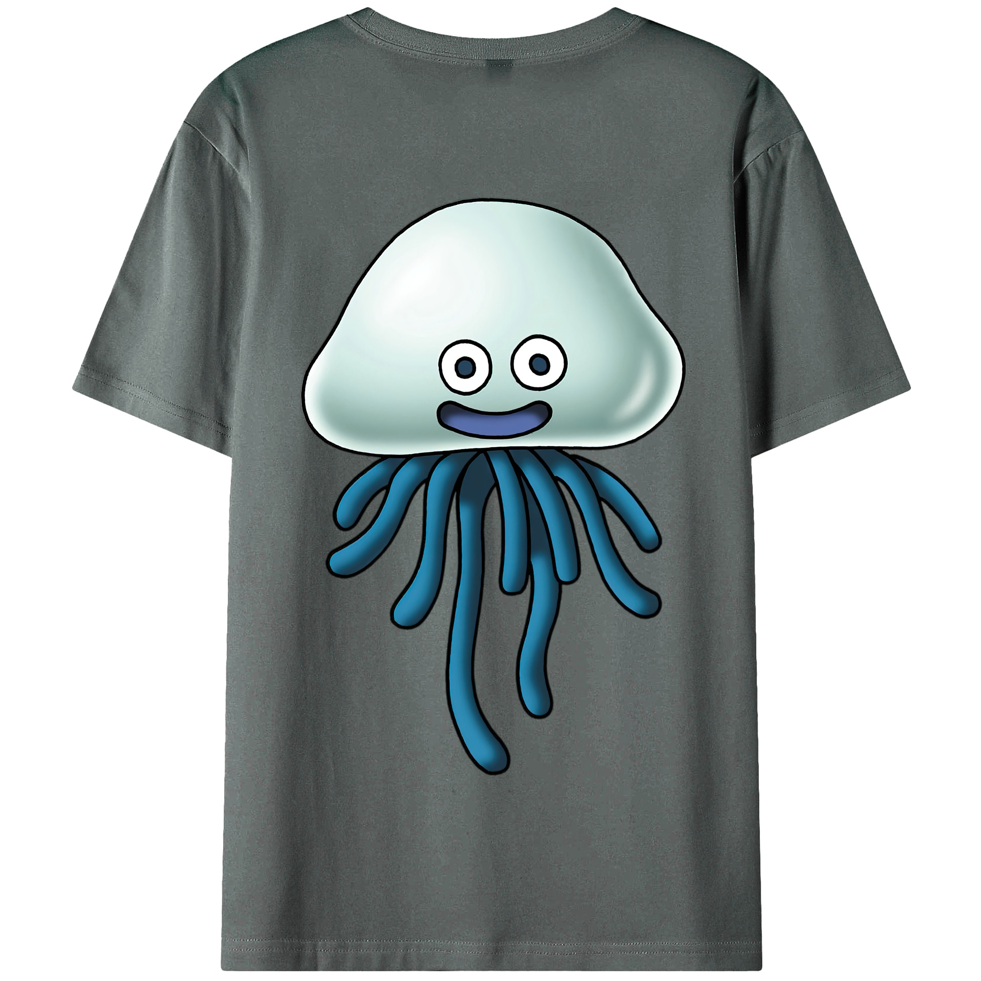 （画像用） ドラゴンクエスト Doragon Kuesuto Dragon Quest 綿100％半袖Tシャツ（背面プリント）